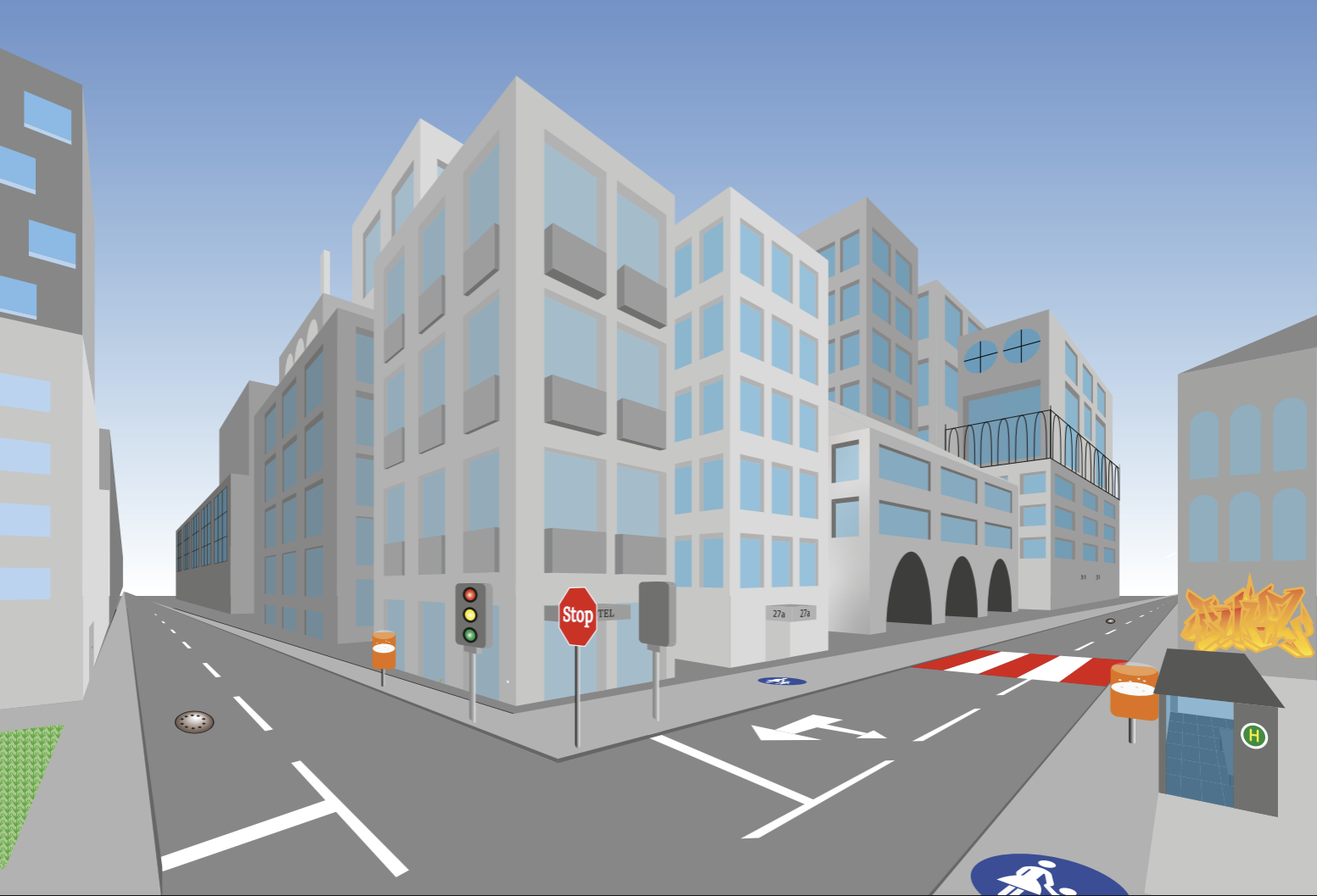 Stadt Gruppenarbeit
